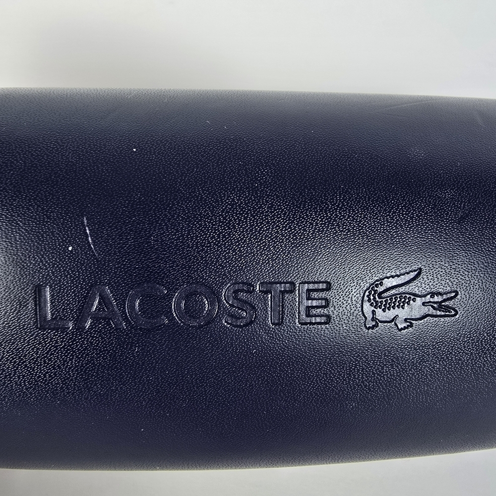 Lacoste Navy Hard Clamshell Eyeglass Sunglass Case Only - Picture 2 of 8
